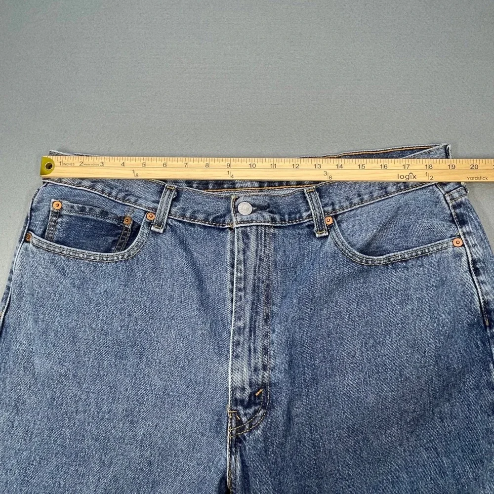 Levi's Blue 550 Relaxed Fit Tapered Leg Denim Jeans Mens 38x31